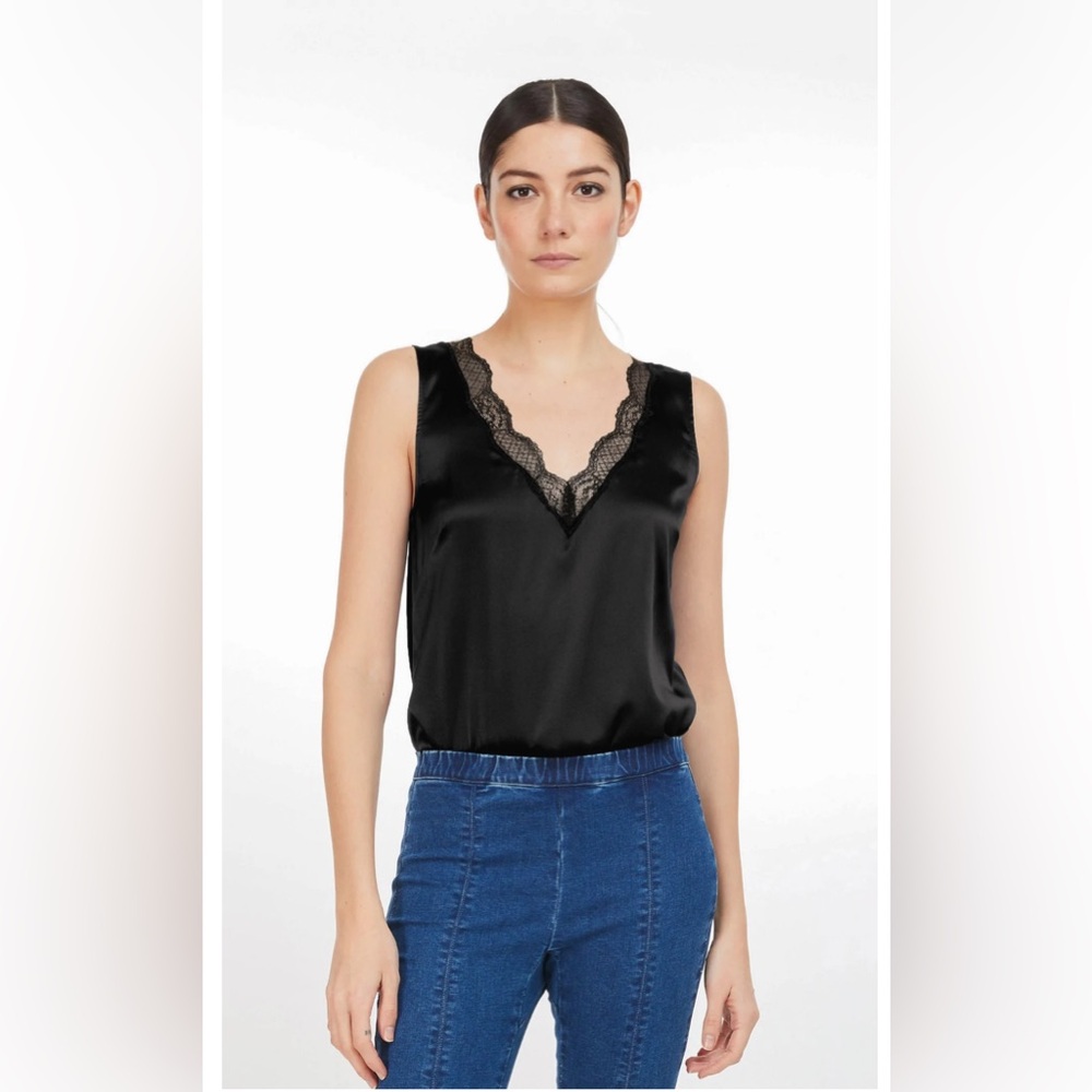 Generation Love Aida Lace Tank in Black - Size L